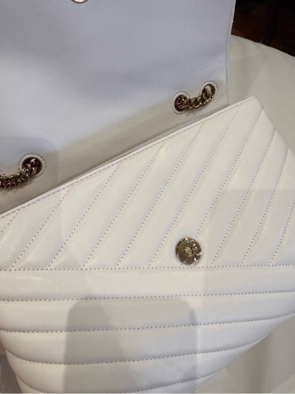 [NWT ]Tory Burch - Kira Chevron Shoulder bag in Ivory - Picture 9 of 13